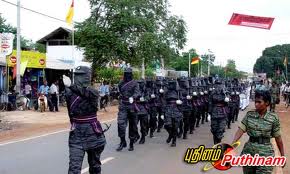 A march of the Balck Tigers, the LTTE special forces for suicidal attacks.