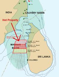 The estimated reserves of the Mannar Basin oil field  are up to a billion barrels.